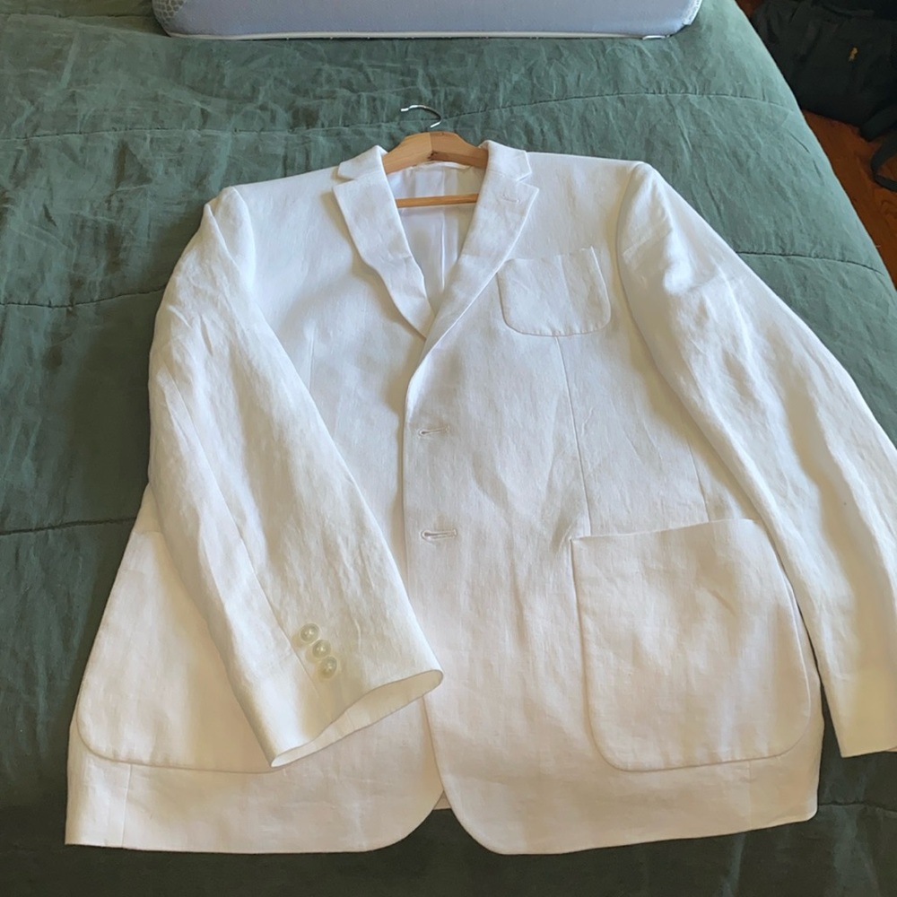 RALPH LAUREN White Linen Suit Jacket NWOT